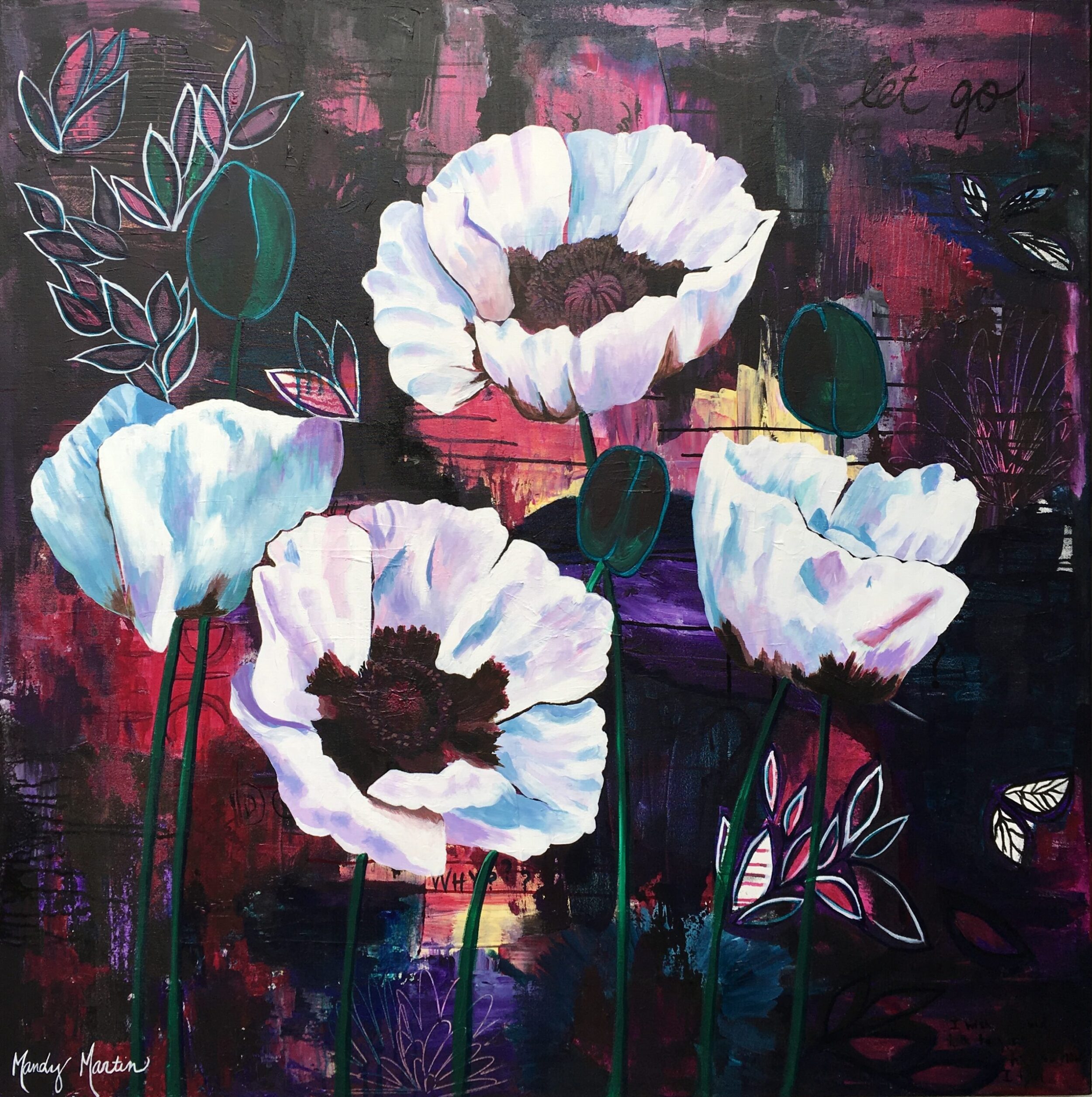 Floral painting by artist Mandy Martin