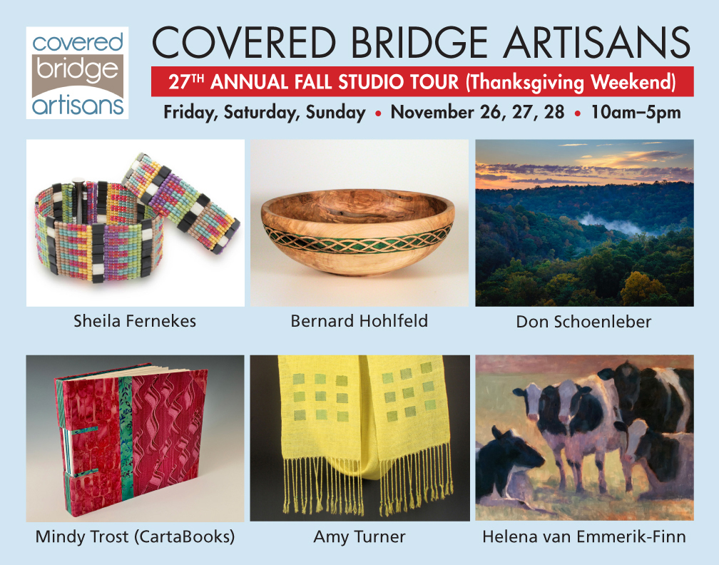 27th Annual Covered Bridge Artisans Studio Tour | Thanksgiving Weekend