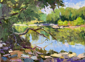 Virginia Forrest Park, oil, 9x12