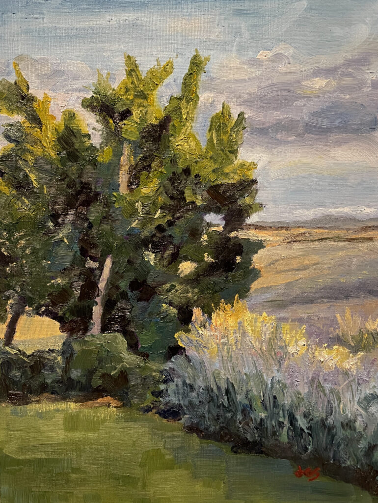 Jen Gorman-Strawbridge Evening View from Podere Le Colline, Pienza, Italy oil painting